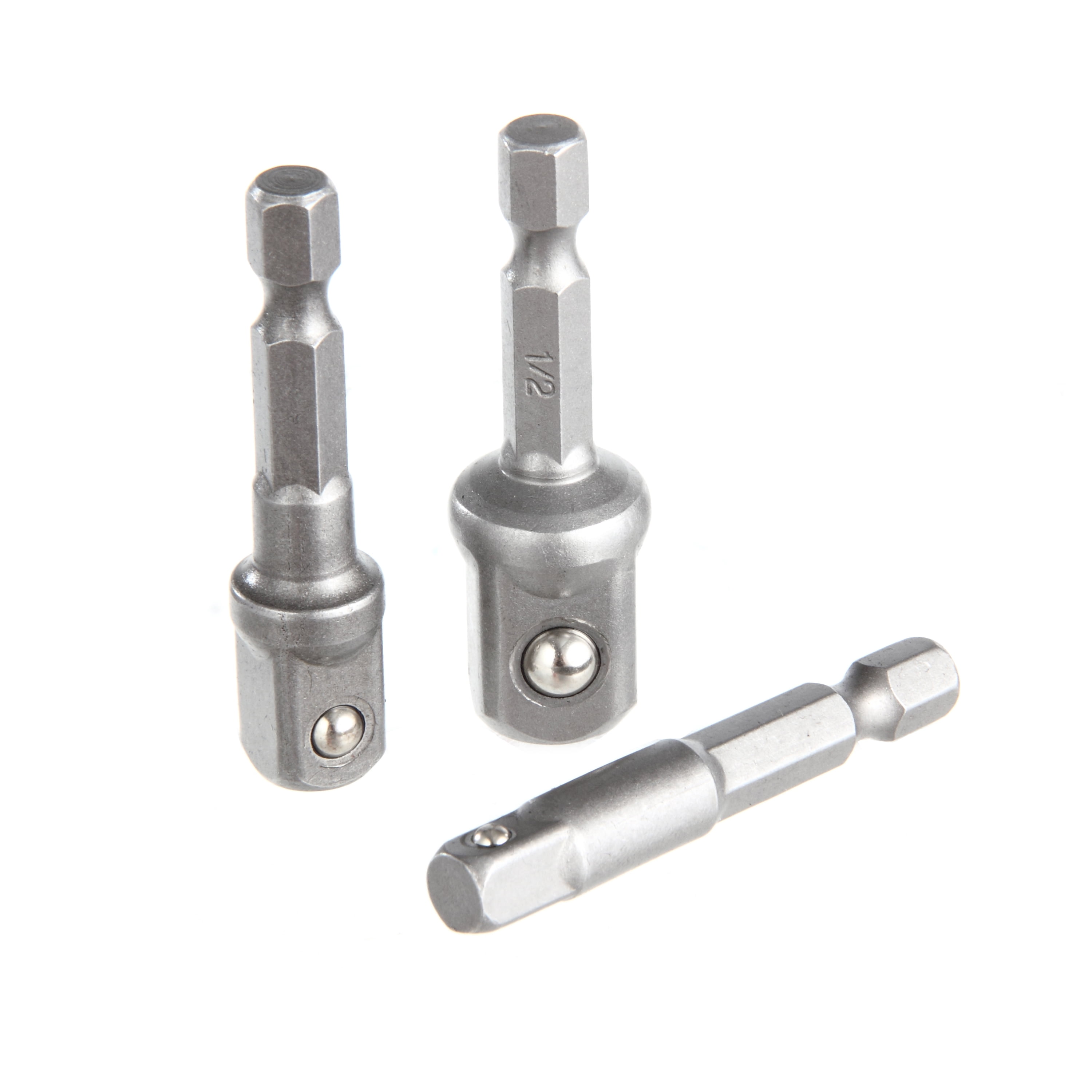 Hyper Tough 3-Piece Quick Connect 1/4-inch, 3/8-inch and 1/2-inch Drive Socket Adapter Set, AU20070K