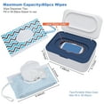 thumbnail image 2 of Rumbeast Baby Wipes Dispenser, Wipe Dispenser with 2 Pack Wipe Pouch Bags, Refillable Wipes Case with Lids and Sealing Design, Flushable Wipes Storage Box(Blue), 2 of 7