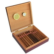 Cherry Finish Spanish Cedar Humidor with Magnet Seal and Humidifier Gel by Case Elegance