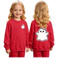 thumbnail image 2 of Leey-World Kids Halloween Sweatshirt Ghost Cute Crewneck Kids Tops Girls Halloween Shirt Long Sleeve Festival Pullover Sweatshirt, 2 of 9