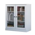 thumbnail image 5 of Palace Imports 100% Solid Wood 3-shelf Bookcase with Adjustable Shelves and Glass Doors, White, 5 of 5