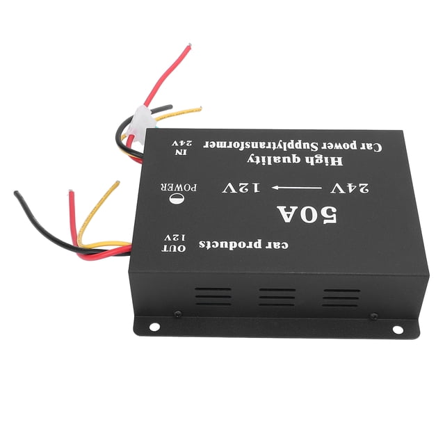 24V to 12V DC Voltage Converter 600W with Overload Guard and Dual Fans for Long Distance Driver Converter DC Regulator Cars RVs SUVs Buses, Stable Power Supply Inverter
