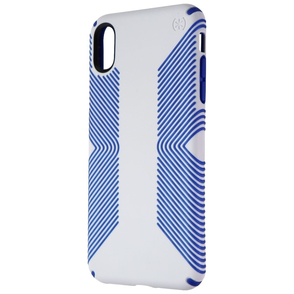 Speck Presidio Grip Phone Case for iPhone Xs Max - Microchip Grey/Ballpoint Blue