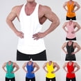 thumbnail image 3 of Mens Summer Gym Running Solid Color Sports Tank Tops Fitness Bodybuilding Vest, 3 of 9