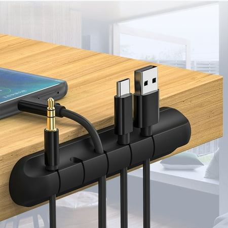 5-en-1 câble organisateur Silicone USB câble bureau rangé fil