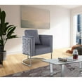 thumbnail image 2 of Meridian Furniture Casa Gray Velvet Upholstereded Chair, 2 of 10