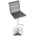thumbnail image 6 of Mirage Contemporary Adjustable Barstool With Swivel In Silver, 6 of 7