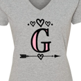 thumbnail image 4 of Inktastic Letter G Monogram Tribal Arrow Women's V-Neck T-Shirt, 4 of 5