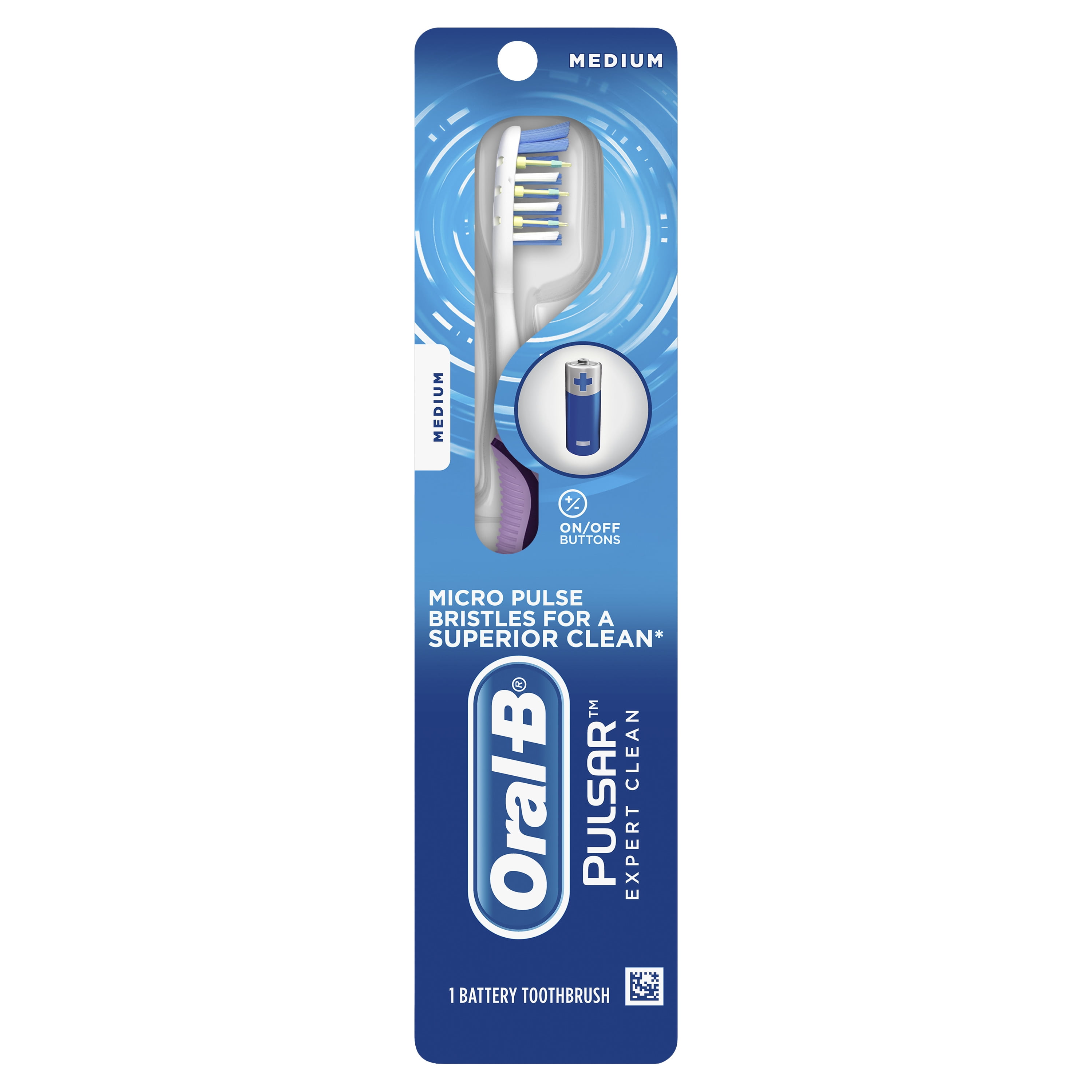OralB Pulsar Expert Clean Battery Electric Toothbrush, Medium