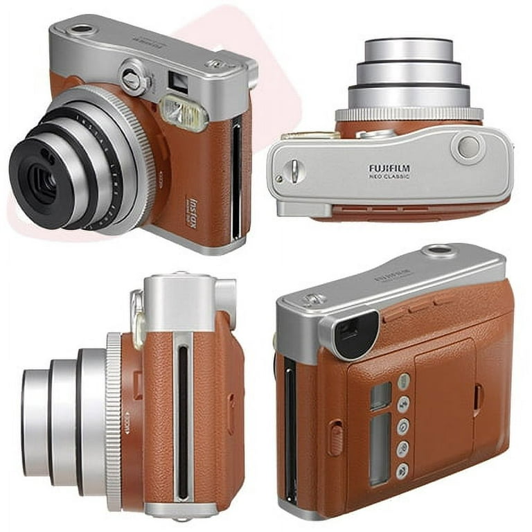  Fujifilm Instax Mini 90 Instant Film Camera (Brown) :  Electronics
