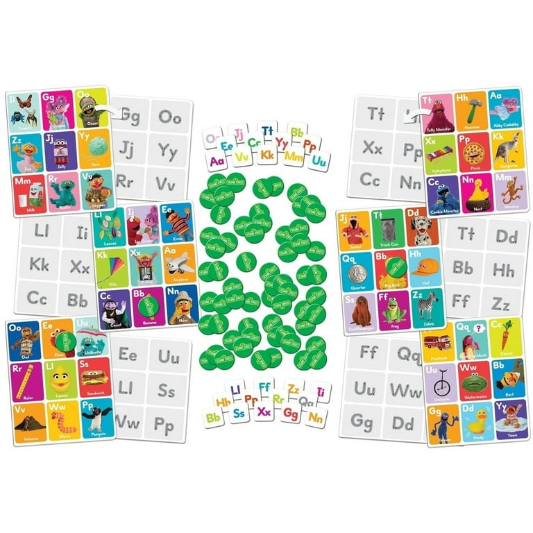 Sesame Street Alphabet Bingo Game for Kids 3+ | Fun Learning