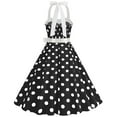 thumbnail image 4 of RMGVDSD Wedding Guest Dress Women's Vintage Polka Dot Dress 1950S Halter Neck Retro Dresses A-Line Party Swing Sundress With Belt Fashionable Dress, 4 of 4