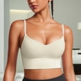 thumbnail image 2 of Everyday Bras for Women Womens Sports Bra with Pads Running Sports Bras Workout Bra for Women Light Sports Bra Tan Sports Bra Bras to Wear with A Backless Dress Bra to Make Look Smaller White XL, 2 of 4