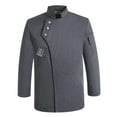 thumbnail image 3 of lionlar Chef Coat Chef Jacket Catering Chef Wear Waiter Waitress Apparel Cooking Uniform Gray 2XL, 3 of 9