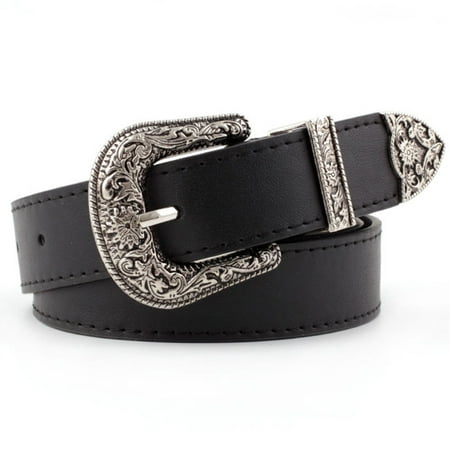 Women Leather Belts Ladies Vintage Western Design Fashion Waist Belt ...