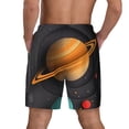 thumbnail image 2 of Lsque Mens Swim Trunks Solar System Paper Art Pattern - Bathing Suit Compression Liner - Beach Swim Shorts Swimwear - (S-3XL) - Stretch Quick Dry -3X-Large, 2 of 9