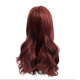 thumbnail image 1 of Peluca roja oscura Pelucas rojas oscuras para mujer Peluca sintética natural de pelo largo y liso en capas, color rojo vino, resistente al calor, 1 of 8
