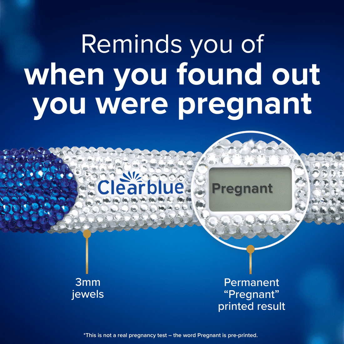 Clearblue Bedazzled Pregnancy Announcement Keepsake Stick 1 count