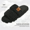 thumbnail image 3 of Ecetana House Slippers for Women Open Toe Fuzzy Slippers Slides Memory Foam Indoor House Shoes, 3 of 6
