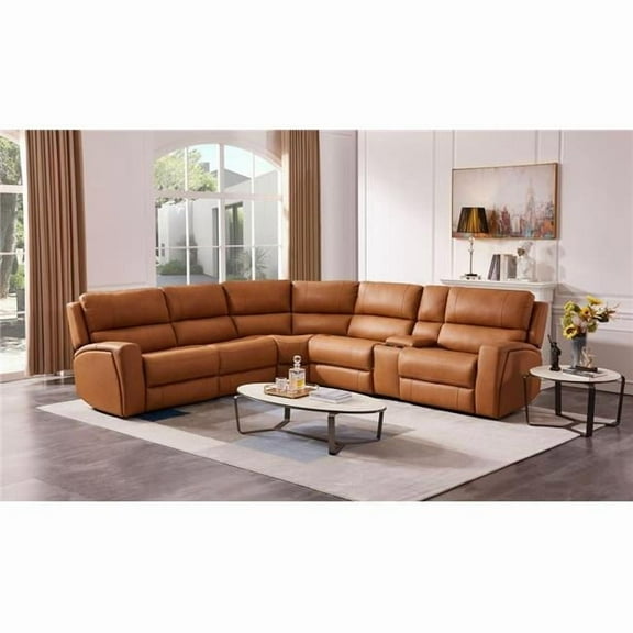 J&M Furniture 18864 U70815M 2566 Sectional Sofa, Pumpkin