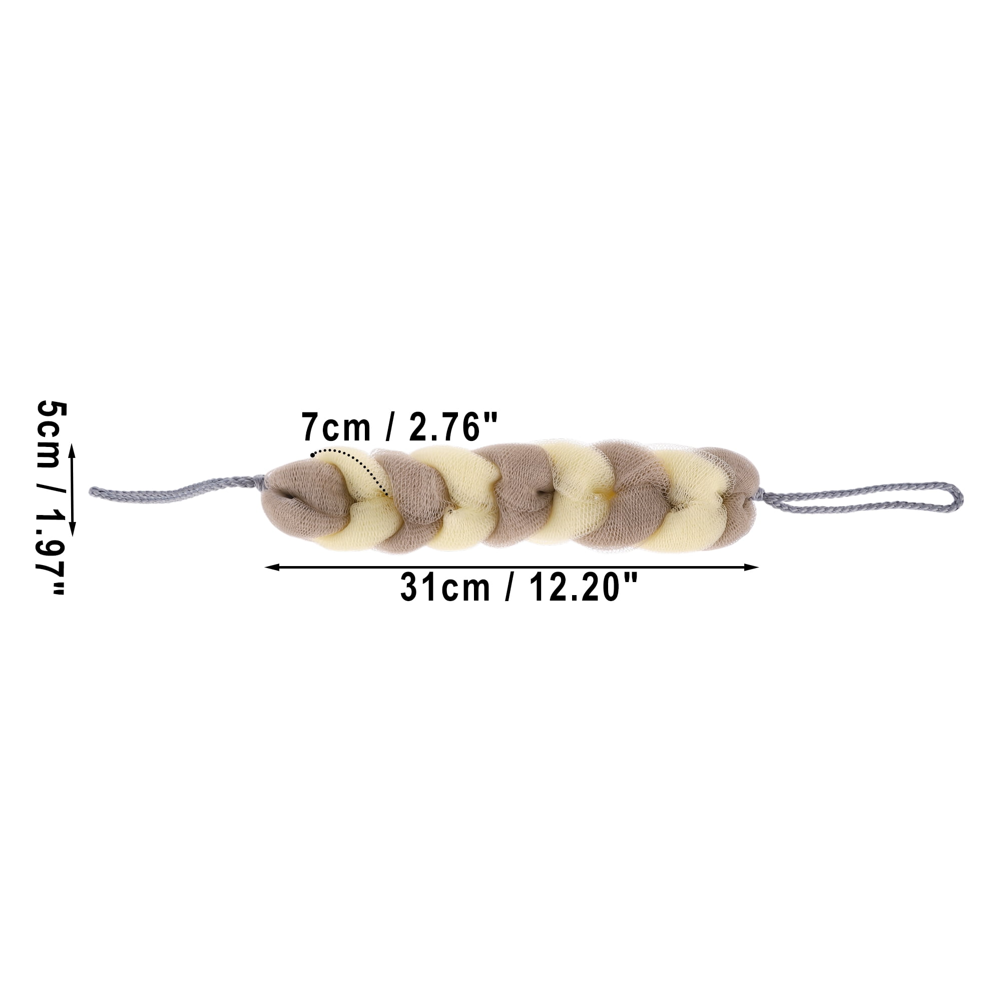 Unique Bargains Long Stretch Back Sponge Back 12.20"x2.76"x1.97" 1 Pc Beige Purple