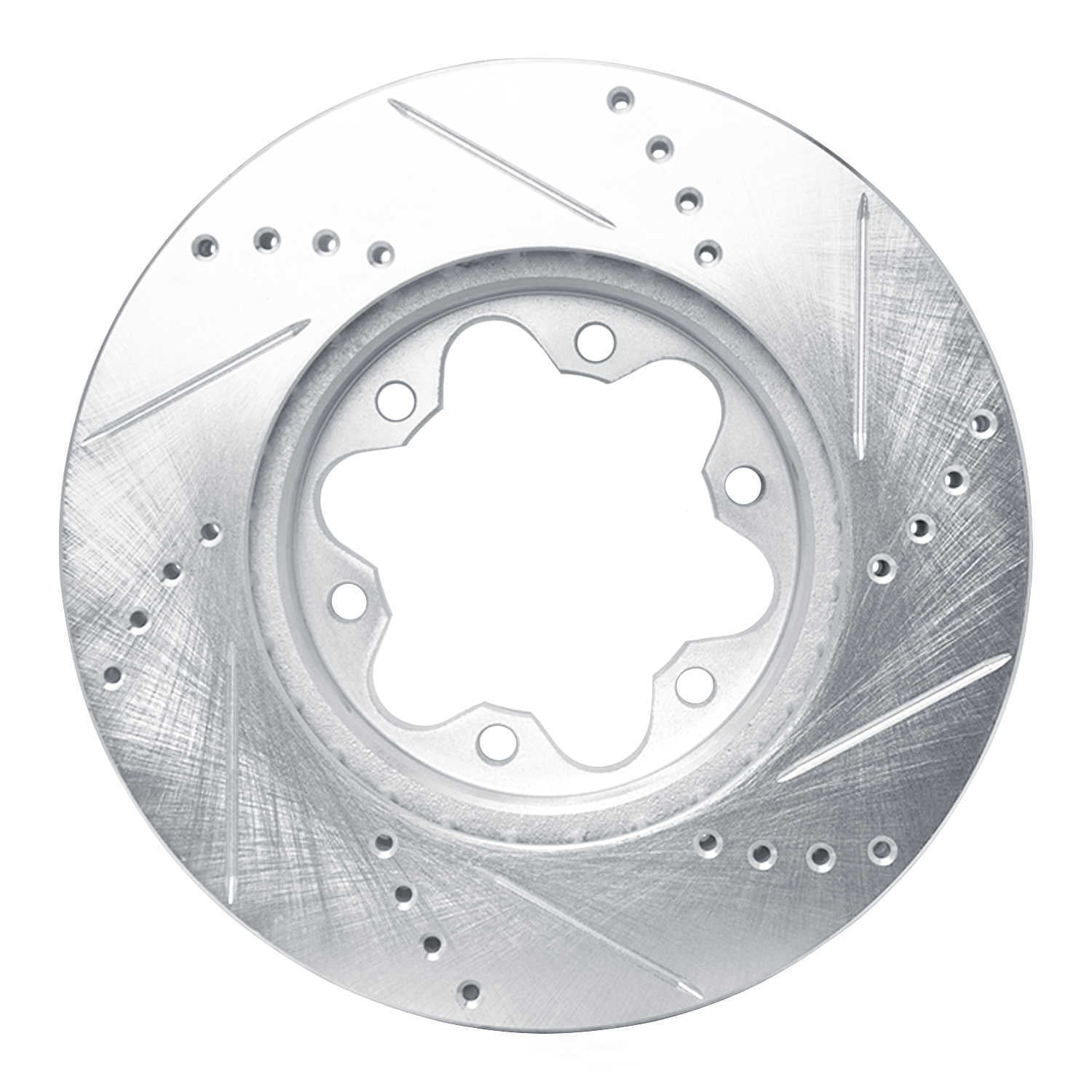 Dynamic Friction Company 631-92097L DFC Brake Rotor - Drilled And Slotted - Silver