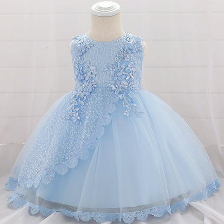 

Flower Toddle Baby Girls Tulle Flower Princess Dress for Wedding Bridesmaid Pageant Party Baby Girl Gown Dresses