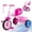 Pink, variant on Babyjoy Foldable Toddler Tricycle with Lighting Wheels, Adjustable Seat, Storage Basket Purple