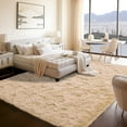 thumbnail image 2 of Socofuz 9x12ft Large Fluffy Rug for Living Room, Non-Slip Beige Carpet for Bedroom Kids Playroom Classroom Nursery Home Decor, 2 of 7