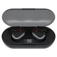 thumbnail image 4 of Auriculares inalámbricos verdaderos con Bluetooth, control táctil y estuche de carga TWS Negro, 4 of 9