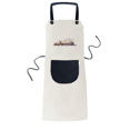 thumbnail image 1 of Sydney Opera House in Sydney Apron Adjustable Bib Cotton Linen BBQ Kitchen Pocket Pinafore, 1 of 3