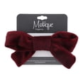 thumbnail image 3 of Motique Accessories Faux Fur Hair Bow Hair Clip, Alligator Clip-One Size, for Teen Girls-Burgundy, 3 of 3