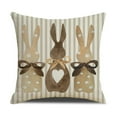 thumbnail image 6 of SDJMa Easter Throw Pillow Cover 18 x 18 Inch, Happy Easter & He Is Risen Bunny Cross Egg Basket Cotton Linen Cushion Case for Easter Holiday Party Bed Sofa Couch Home Decor, 6 of 6