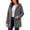 Dark Gray, variant on ‌Fuzzy Fleece Jackets for Women Cable Knit Hooded Coat Long Sleeve Button Down Winter Warm Cardigan with Pockets