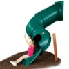 Swing-N-Slide Green Plastic Tunnel Twister Tube Slide for Backyard Swing Sets with Lifetime Warranty, For 5 Foot Deck Heights
