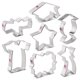 thumbnail image 2 of Cortadores de galletas de graduaci&oacute;n, 7 unidades Conjunto fabricado en Estados Unidos por Ann Clark, gorra de graduaci&oacute;n, vestido, diploma, graduado, estrella y m&amp Ann Clark Cookie Cutters NA, 2 of 7