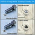 thumbnail image 7 of Uxcell 15 Pcs 316 Stainless Steel Thread Repair Insert Nut M6 x 1mm Male to M3 x 0.5mm Female 8mm Length, 7 of 7