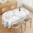 thumbnail image 5 of Oval Tablecloth 60 x 84 Inch, Modern Geometric Tablecloth for Oval Table, Fabric Wrinkle Free Washable Waterproof Tablecloth Oval Table Cloth for Dining Room Table, 5 of 6