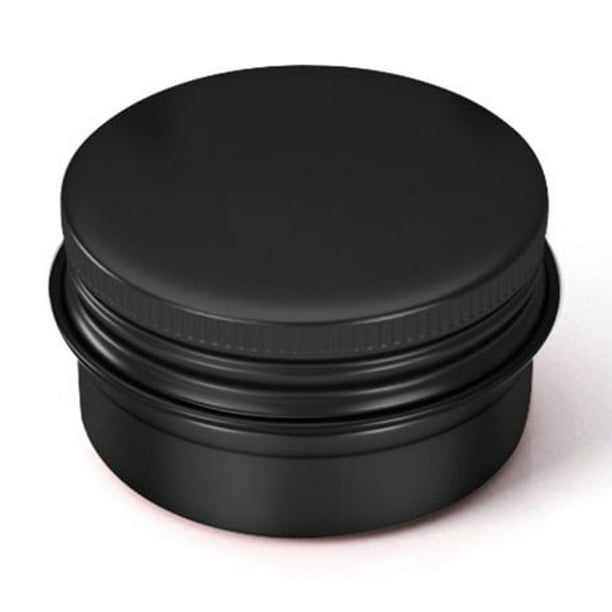 Caja de aluminio negra de 5 ml a 250 ml para pasta de velas, lata de aluminio con rosca redonda, caja de aluminio para embalaje de joyas y té