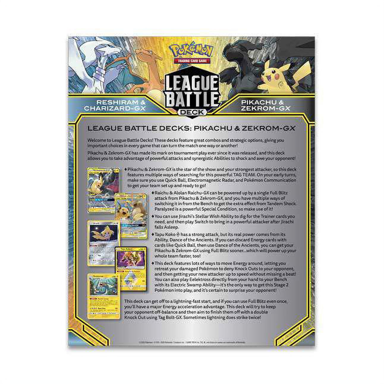 Pokemon Card Game: Pikachu & Zekrom TAG TEAM GX - Deck Shield (64  Sleeves/Pack)