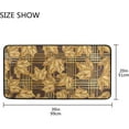 thumbnail image 3 of Area Rugs Carpet for Bedroom Floor Kitchen Rugs Autumn Maple Leaves Gold Bands of The Grid Door mat Bedside Runner Rug Living Room Washable Non Slip 39×20in, 3 of 7