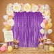 thumbnail image 5 of Cortina De Lluvia De Plástico Cortina de oropel morada de 100 x 200 cm para decoración de fiestas, fondo con flecos láser y ondas (1 unidad) JASKFLY, 5 of 8