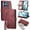 Red, variant on Allytechgroup for Moto G Stylus 5G (2025) Case with Cards Holder, RFID Blocking PU Leather Wallet Case Support Wireless Charging Shockproof Full Body Protective for Moto G Stylus 5G (2025), Brown