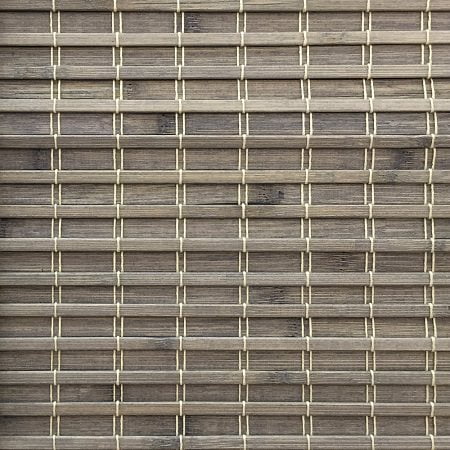 Radiance Privacy Weave Roman Shades, Natural Bamboo Cordless Blinds, Driftwood, 48" x 64"