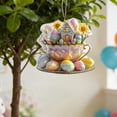 thumbnail image 4 of Rijanmt Easter Crystal Bunny Egg Acrylic Hanging Ornament,Bunny Hanging Ornament Mini Colorful Easter Egg Designed Cartoon 2D Flat Tree Ornaments For Home Holiday Party Diy Decor,A 3.3X3.14In, 4 of 6