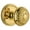 Polished Brass, variant on Grandeur 812821 Georgetown Solid Brass Rose Passage Knob Set - Nickel