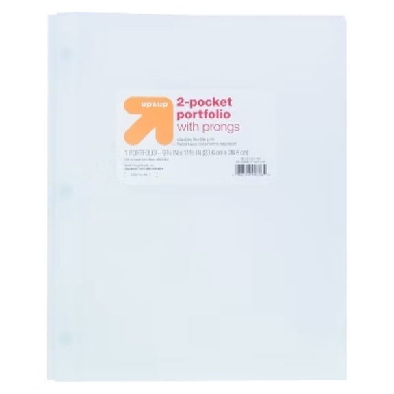 2 Pocket Plastic Folder with Prongs