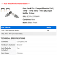 thumbnail image 2 of Door Lock Kit - Compatible with 1965, 1973 - 1974, 1976 - 1981 Chevy Malibu 2-Door 1977 1978 1979 1980, 2 of 2