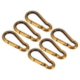 thumbnail image 1 of Unique Bargains 6mm Spring Snap Hook Clips Chain Quick Links Connector Ring Lock 132 Lbs Gold Bronze 6 Pack, 1 of 6
