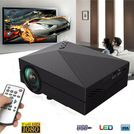 Portable Home Theater HD 1080P Mini LCD Projector with AV SD USB cinemaprojector VGA Function Family Day Best
